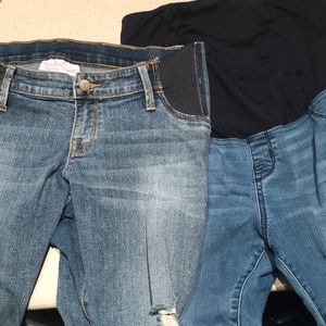 TWO PAIRS OF MATERNITY JEANS